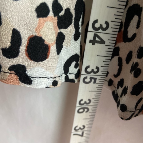 CUPID sleeveless leopard print blouse  SZ  42  XXL - Picture 7 of 10